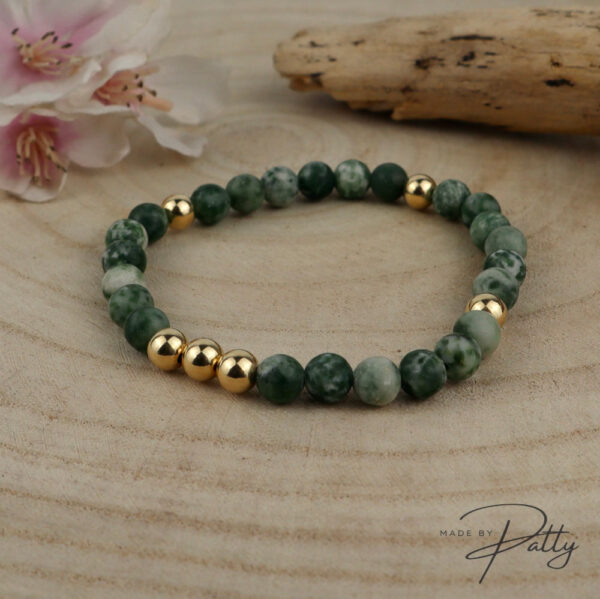Marble Green 6mm armband